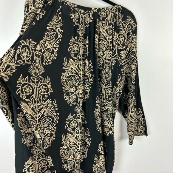 Lucky Brand Black and Cream Patterned Blouse Size 3X - Picture 11 of 11
